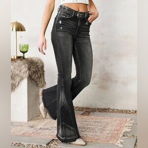 Bridge by Gly Elliot High Rise Super Flare Tall Long Bell Bottom Jeans